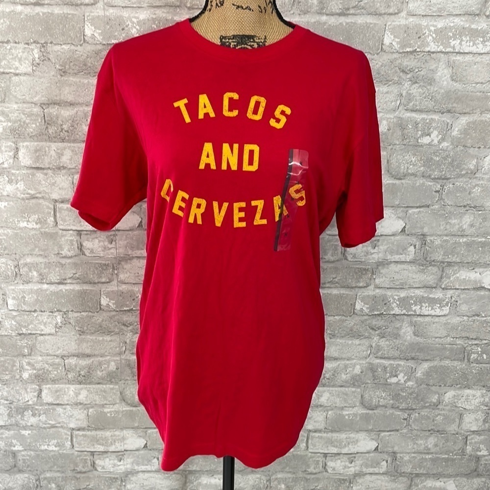 Fifth Sun Red Graphic Tacos Tee